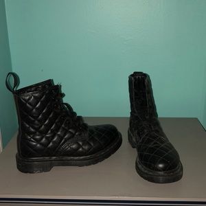 Black Quilted Dr Martens
